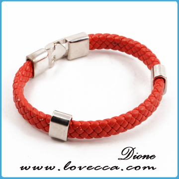 Bio Magnetic Leather Bracelet Braided bracelet leather men engraveable