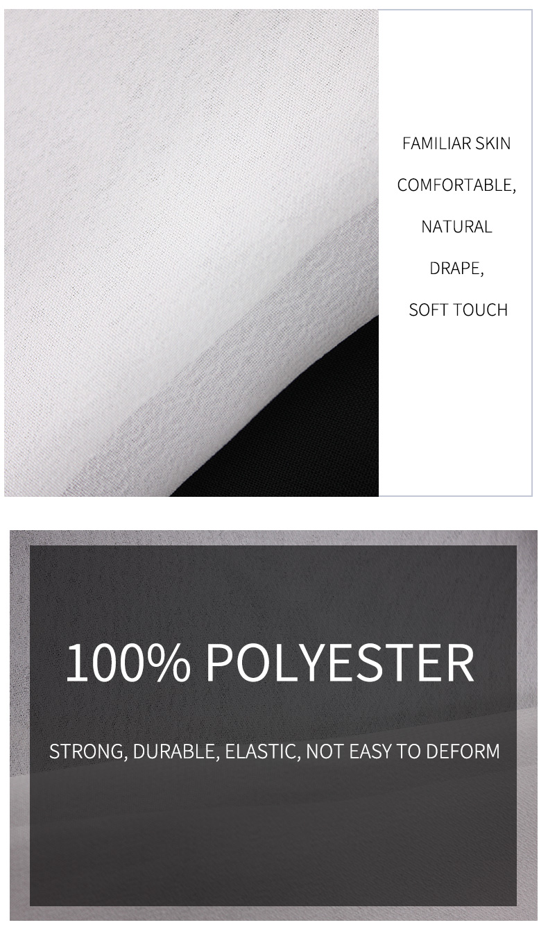 100% Polyester Plain Dyed Bulk Chiffon Fabric For Dress