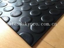 Heavy duty non-slip 3mm coin stud mat round dot rubber shee