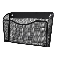 Good Price Metal Wall-mounted Black Mesh File Storage Basket and Hanging Organizer