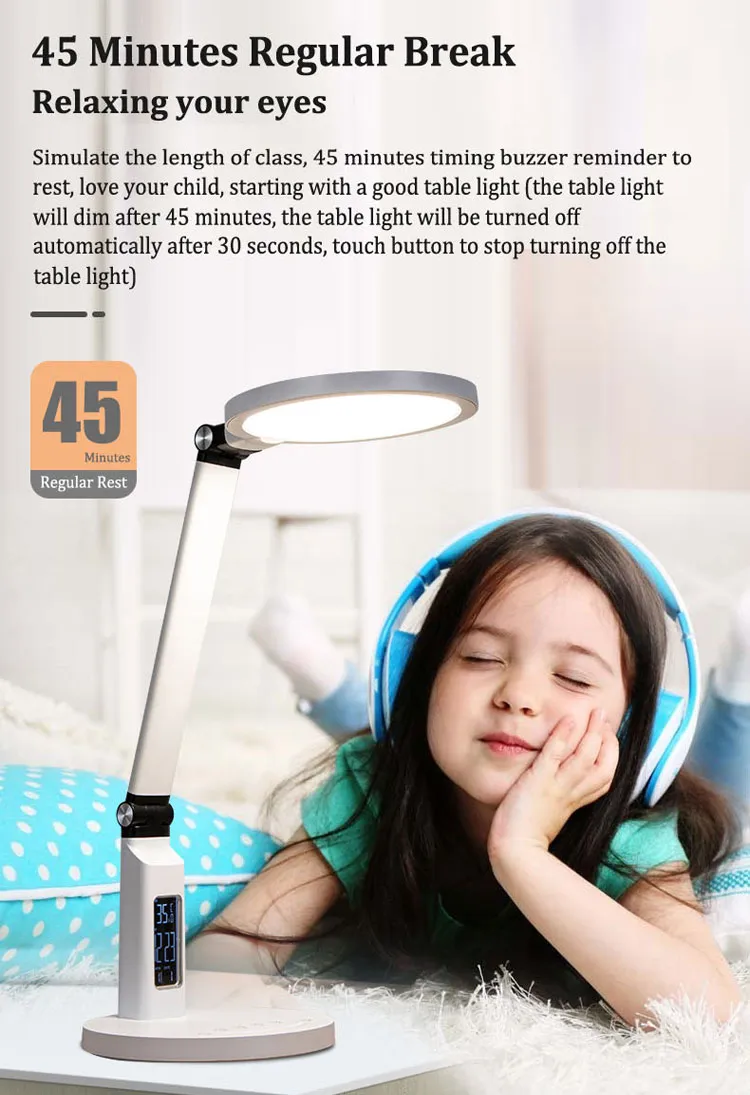 Bright Blue Light Blocking Touch Lamp for Kids′ Rooms
