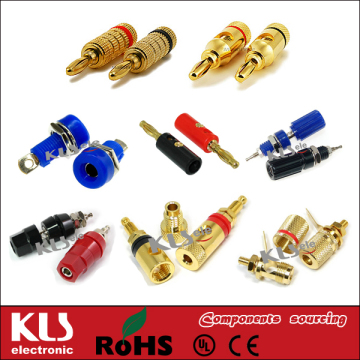 Good quality 6mm shrouded banana plugs UL CE ROHS 586 KLS