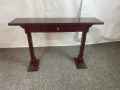 Mid-Century Burgundy Console Tables for Living Room