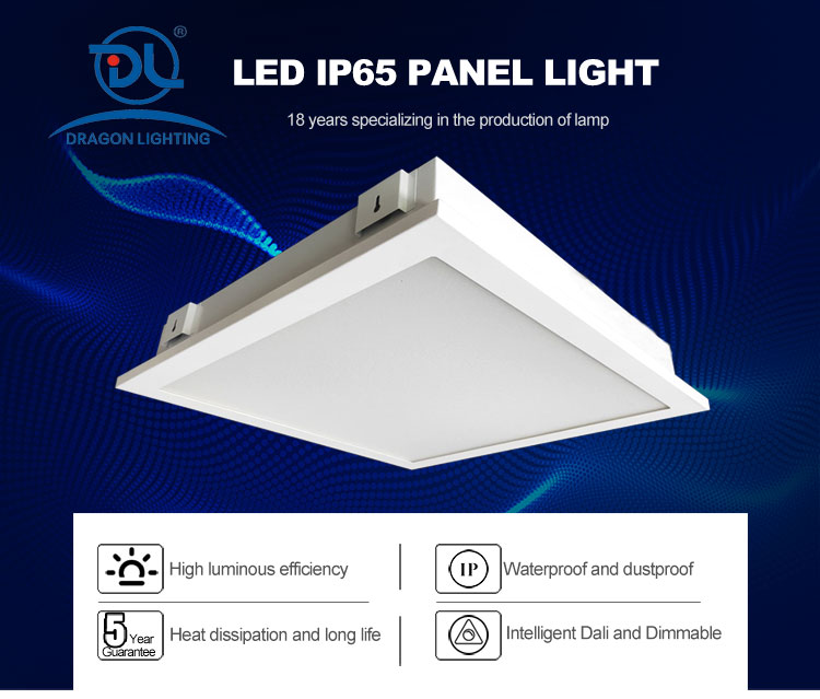 40W 1200x300 Recessed Ceiling Lighting IP65 LED Panel Light