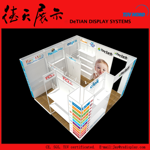 6x6m Cube White Custom Acrylic Display Case For Kids Product Booth