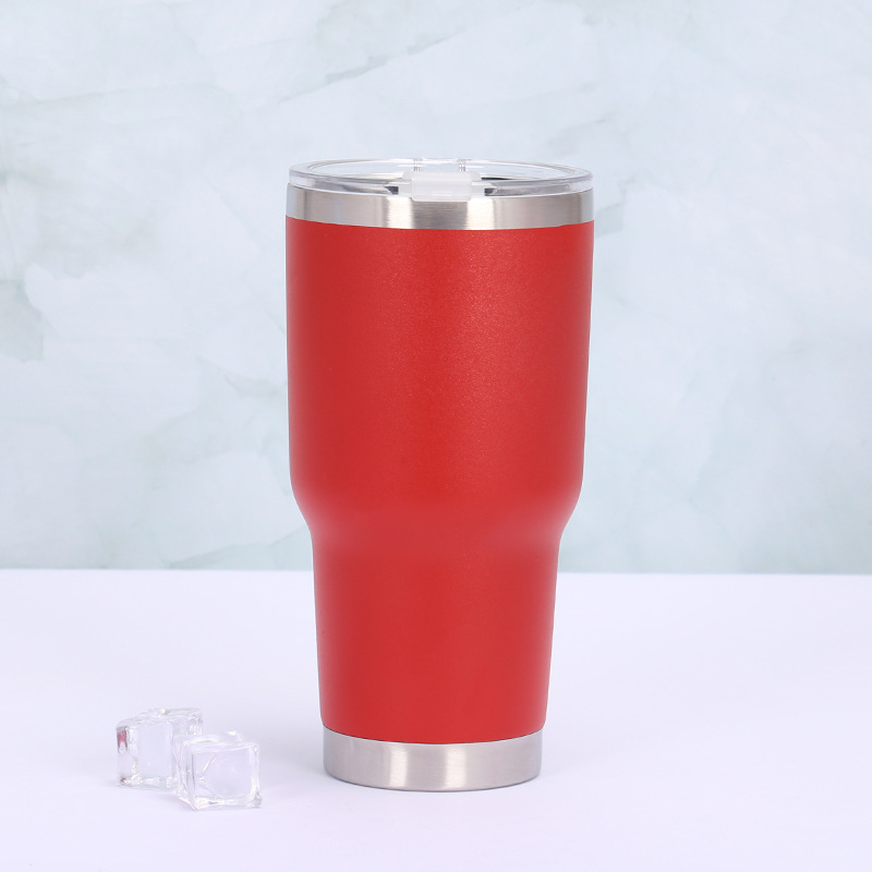 30oz cup  Bing Ba Beer Steins 304 stainless Steel Color Thermos Cup Gift Customized Plastic Spray  Wholesale