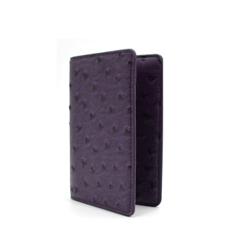 Hot Sale Portable Ostrich Leather Passport Holder Cover