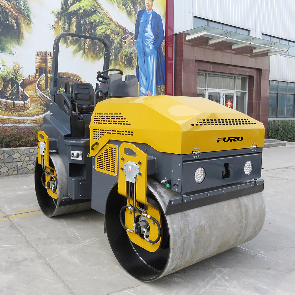 Rendimiento confiable Start Electric Start Double Drum Asphalt Road Roller