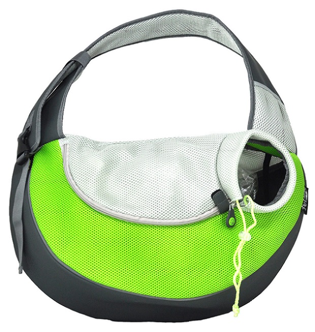 Olive Large PVC und Mesh Pet Sling