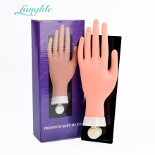 Hot Selling Pink PVC Silicone Practice Hand - 100 Pcs for Nail Practice