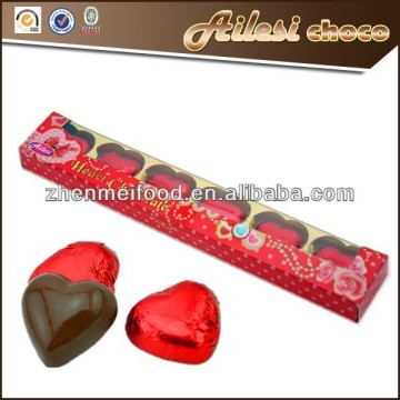 6PCS Valentine soild heart shape chocolate/chocolate