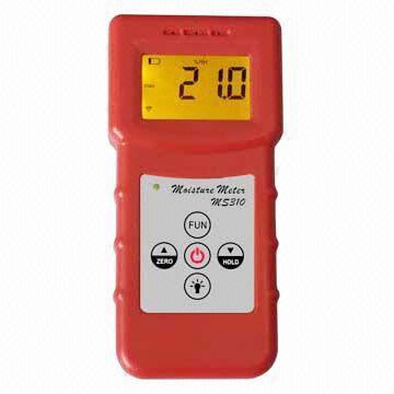 Handheld Moisture Meter, Wool/Hair/Leather/Textile/Wood/Carton/Concrete, with 20 Kinds of Material