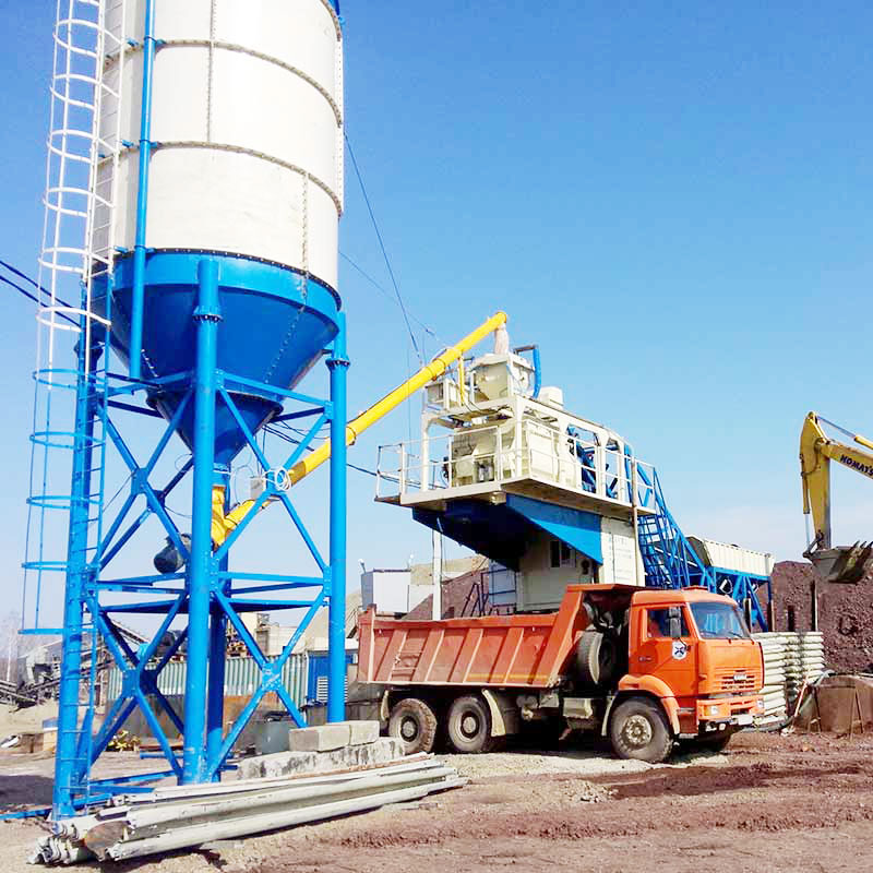 CE certificate 25m3 mobile concrete batching plant