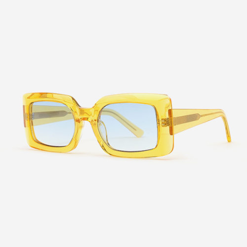 Square Angular-cutting Acetate Women's Sunglasses