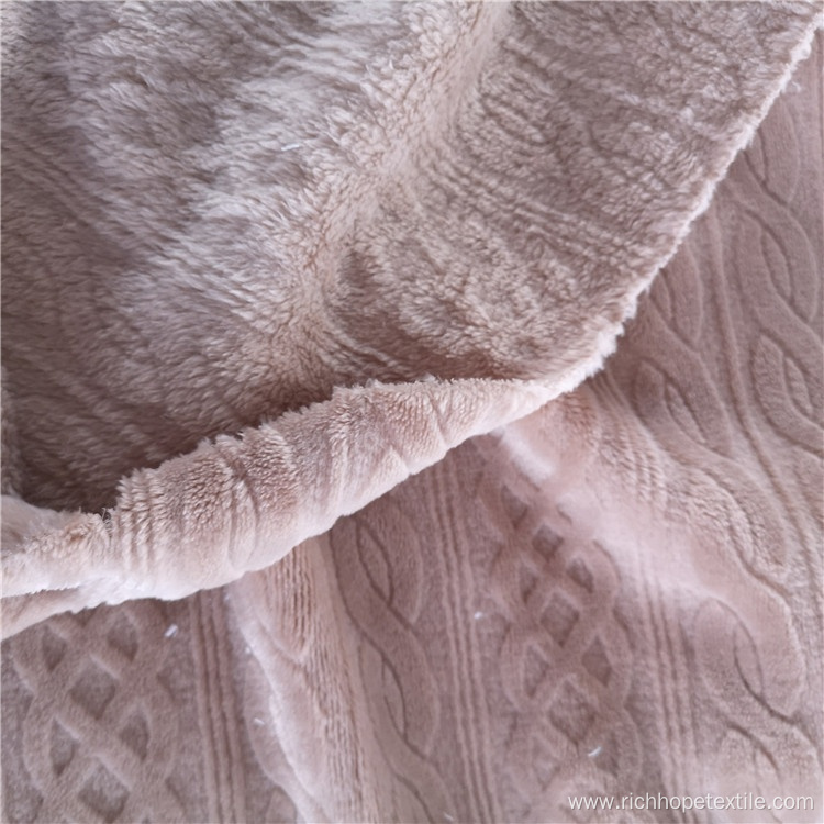 Polyester Solid Flannel Textile Fabric