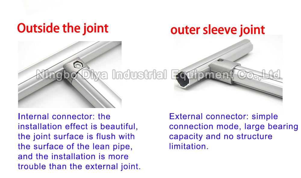 Aluminium Lean Tube OD 28mm Thickness 1.7mm/1.2mm Surface oxidation treatment Pipe