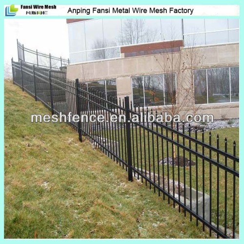 black tubular steel fencing panels for yard security