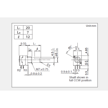 RK097 Serie Draaipotentiometer