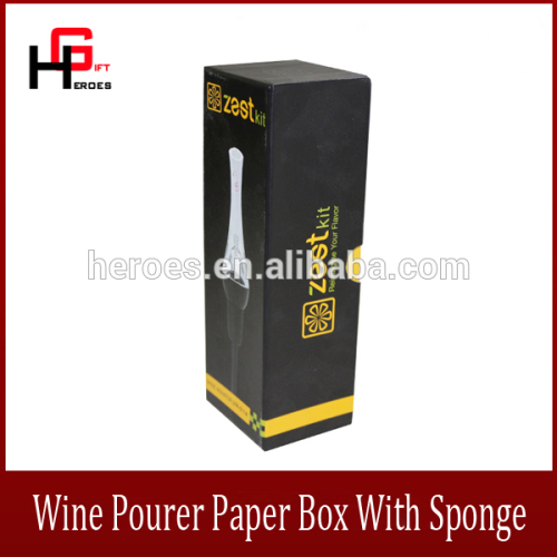 Trade Assurance Luxury Customized Packaging Wine Pourer Paper Box With Sponge