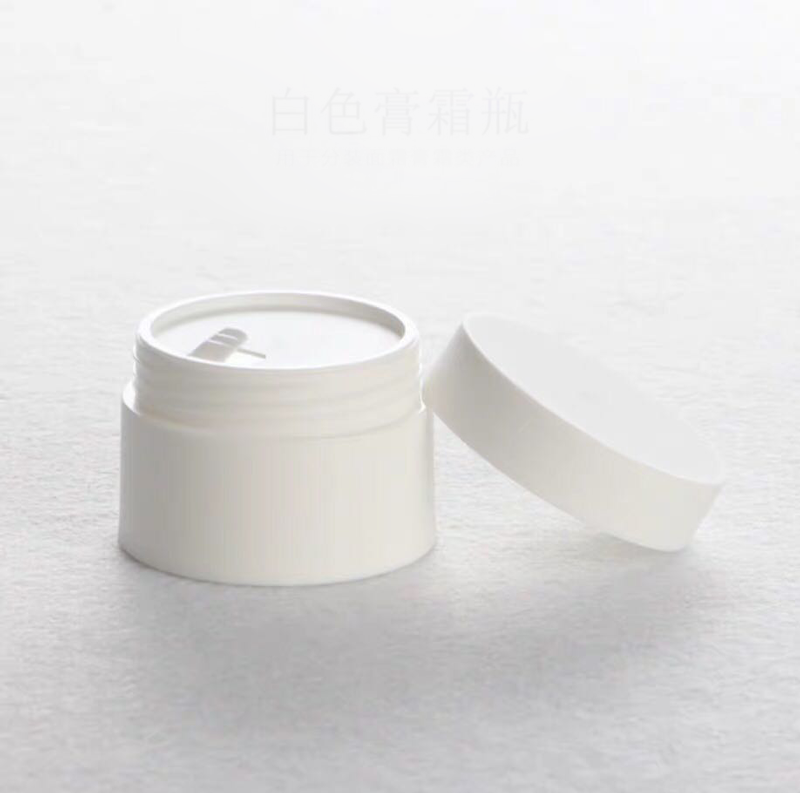potes de creme cosmético em pp de plástico para embalagens de cuidados com a pele