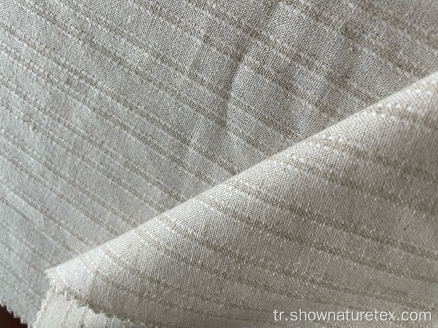 Keten Rayon Polyester Pamuk İplik Boyalı şerit moda kumaş