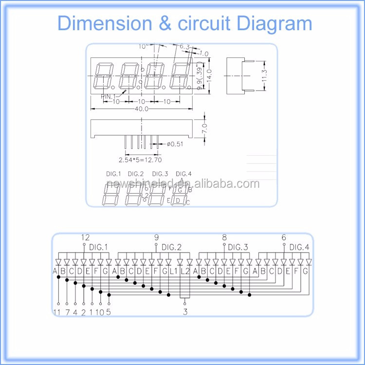 Manufactur Popular price 0.39" seven segment display 4 digits 0.52 inch 7-segment led display diy 0.8 inch 4 digit 7 segment led