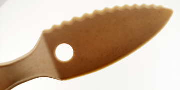 Fully degradable bamboo powder table knife