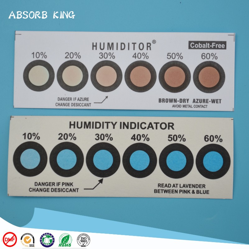 1dot 3 dots 6 dots cobalt-free hic humidity indicator cards