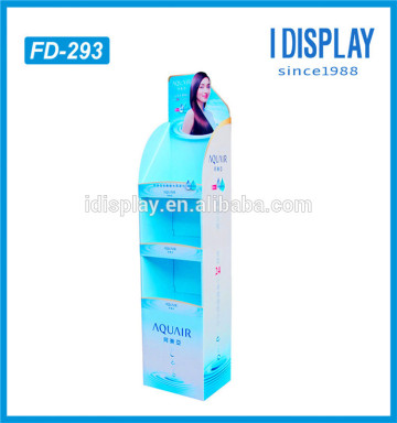 cosmetics cardboard display makeup display stand with tray