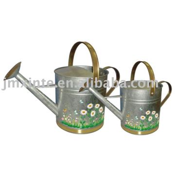 galvanized watering can