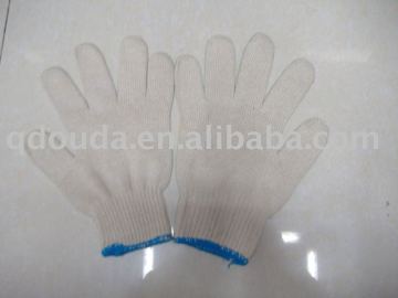 bleach white cotton working gloves