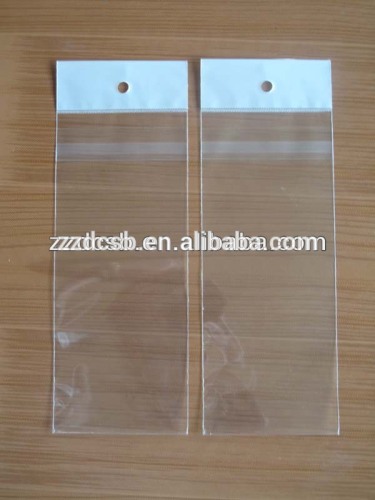 Plastic Clear BOPP Resealable Bag With Header