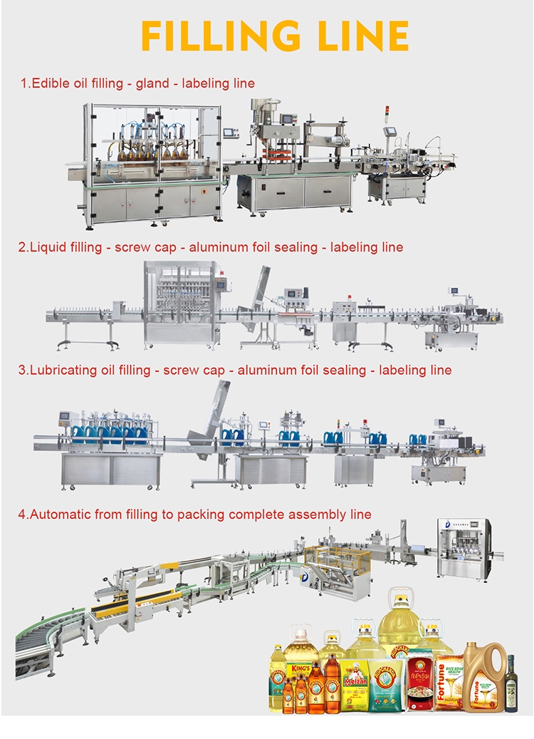 fully automated production line for vegetable oil/peanut oil/sunflower oil filling machine