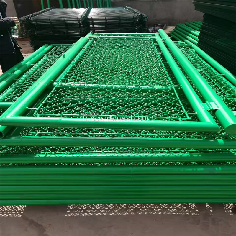 Clôture en maille de maillon de chaîne en PVC vert