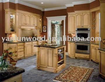 unfinished traditional solid oak wood Kitchen Cabinet