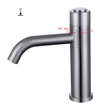 SUS304 stainless-steel Button Handle hot cold basin faucet