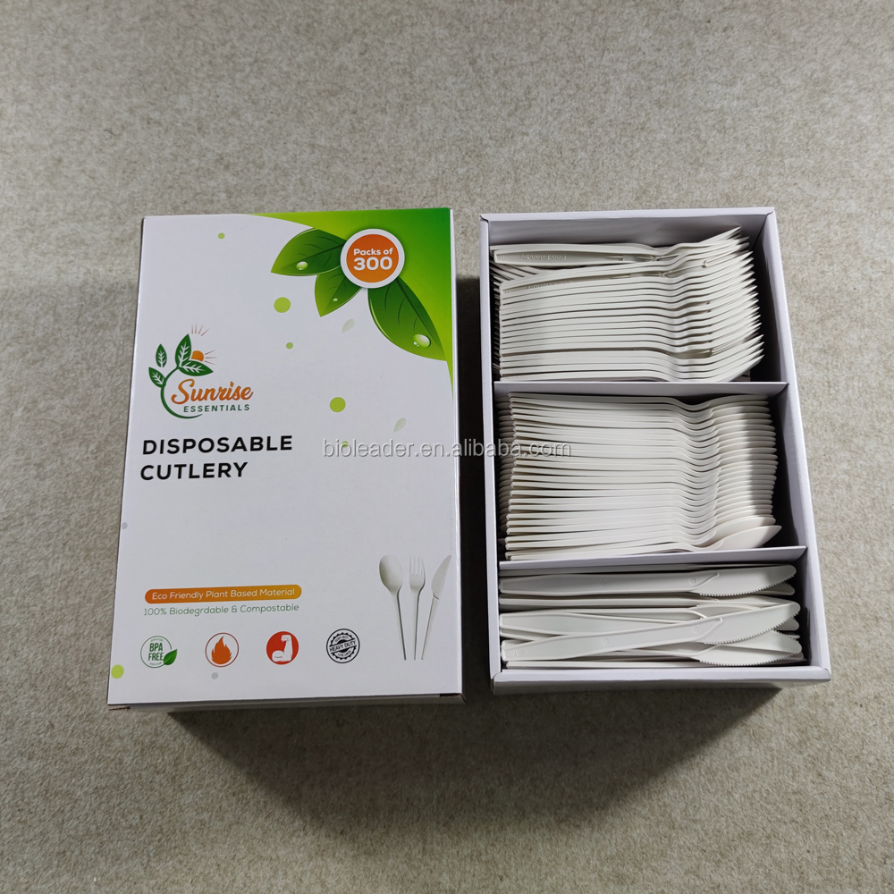 New Fashion Eco-friendly High Quality Biodegradable Disposable Cornstarch Cutlery