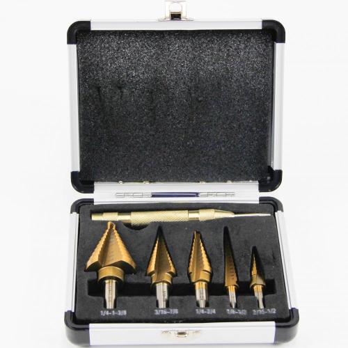 6pcs step drill bit in aluminium box