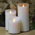 Moving Wick USB Rechargeable Led Flameless Pillar Candles