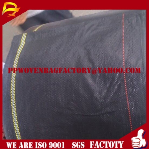 laminated black pp woven packaging fertilizer bag