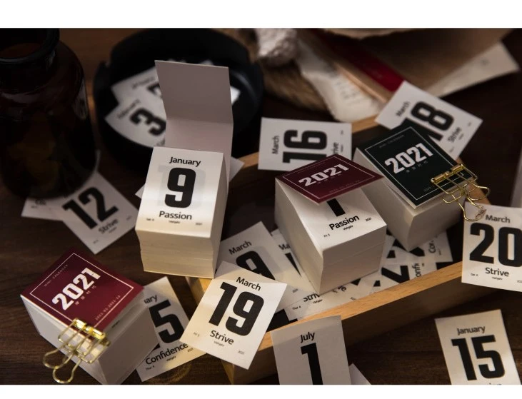 Tearable Mini Paper Scrapbook Daily Calendar