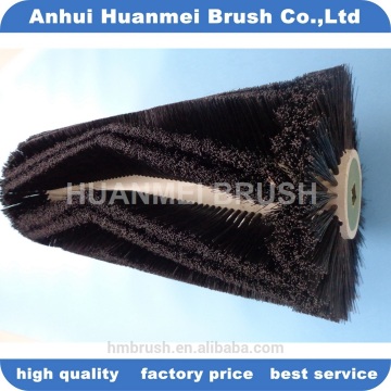 Electric cylindrical road sweeper brushes