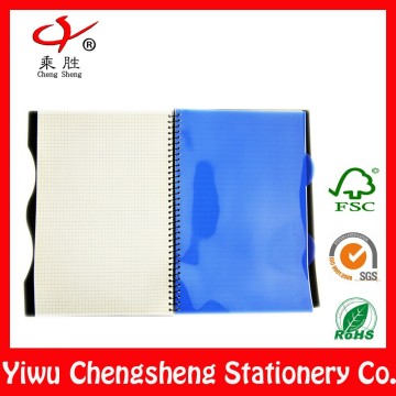 PP cover wholesale grid paper spiral notebook