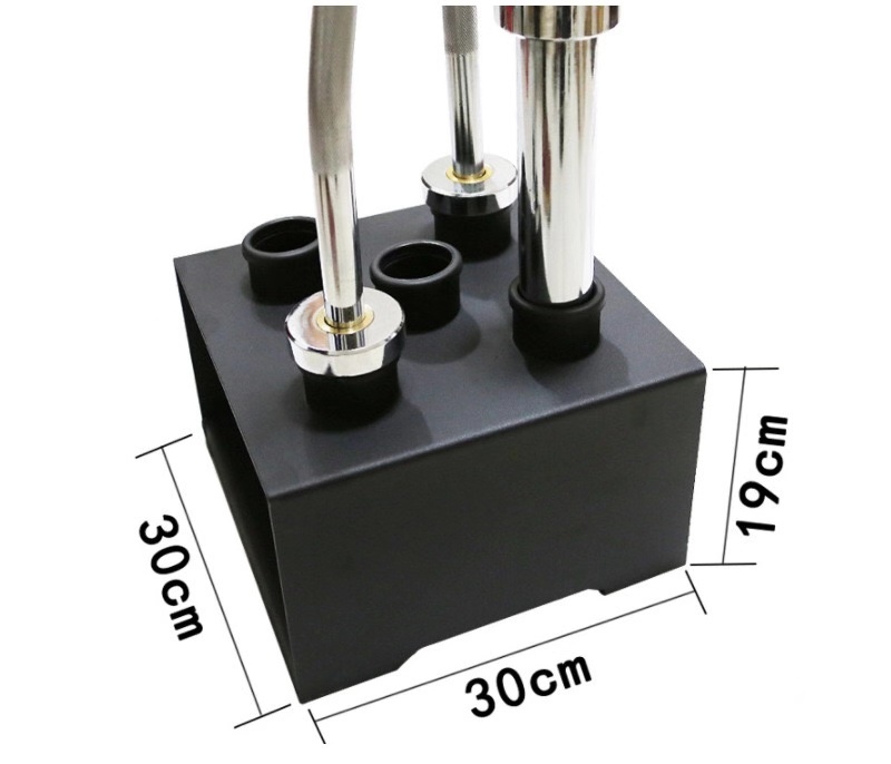 Weight lifting functional storage barbell holder