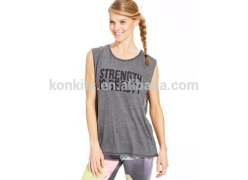 Women clothing gym graphic muscle tees tank tops