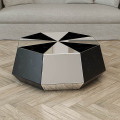 Mobiliario moderno de muebles de octágono Mesa de café de vidrio de mármol