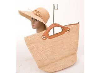 Beige Spring Raffia Beach Bag / Customized Color Raffia Han