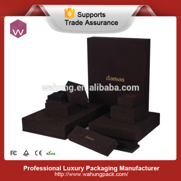 Fancy jewelry microfiber boxes,Cutomized jewelry packing boxes on sale