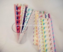 Polka Dot Pattern Paper Drinking Straws