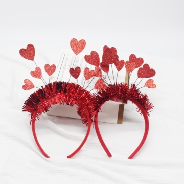 Valentine's Day Glitter Headband - Hot Love Party Decoration